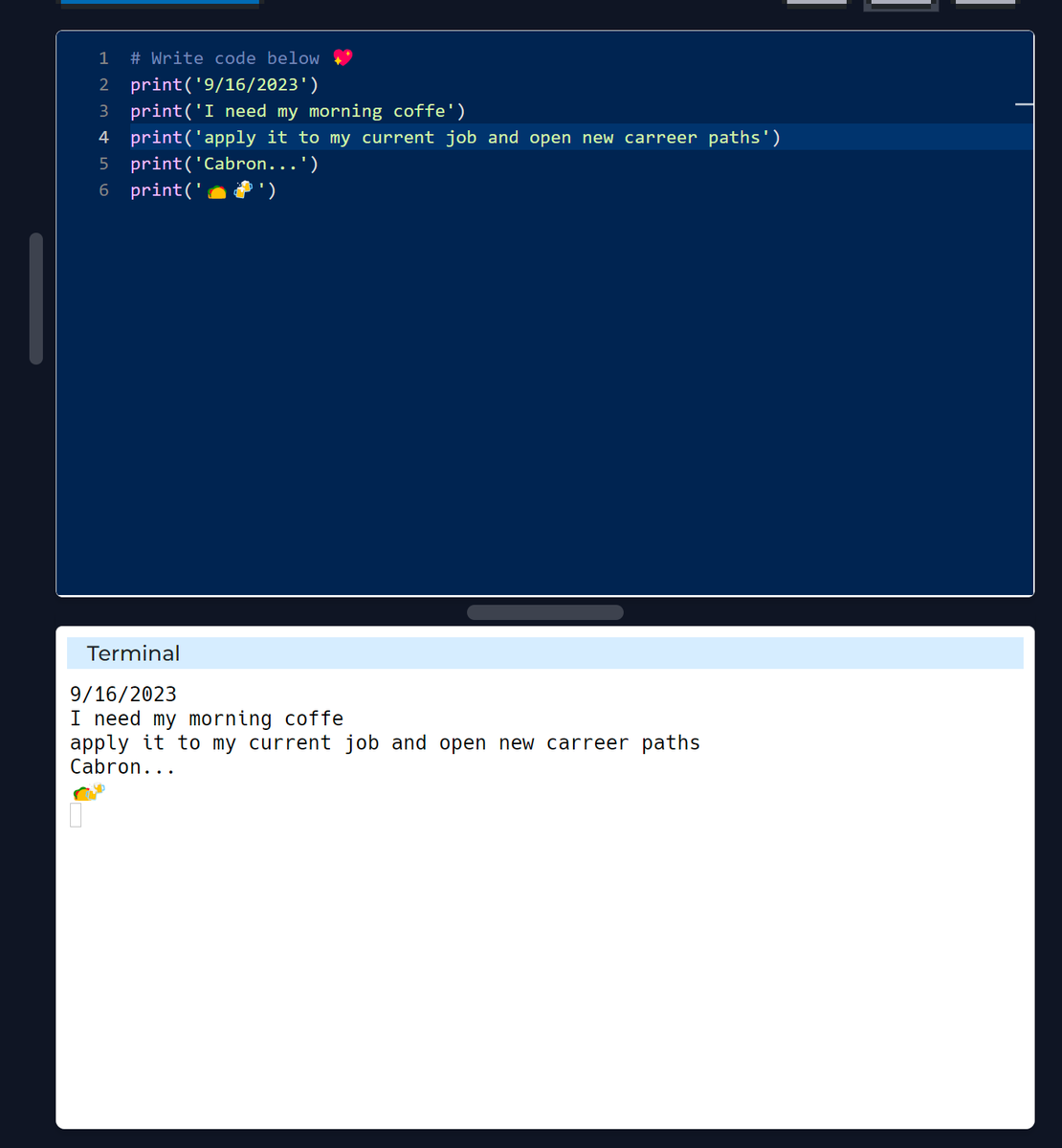 xchavezm's tweet photo. Snail Mail 💌 #CodedexLetter @codedex_io 
comming back to basics, nunca es bueno saltarse pasos :) https://t.co/AJEJScclvm