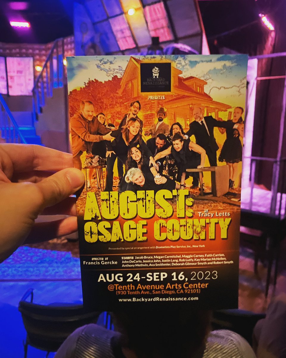 #FrancisGercke’s spectacular production of #AugustOsageCounty, from @backyardrenaissance, went by in a flash. So glad I got to see the show on closing weekend.