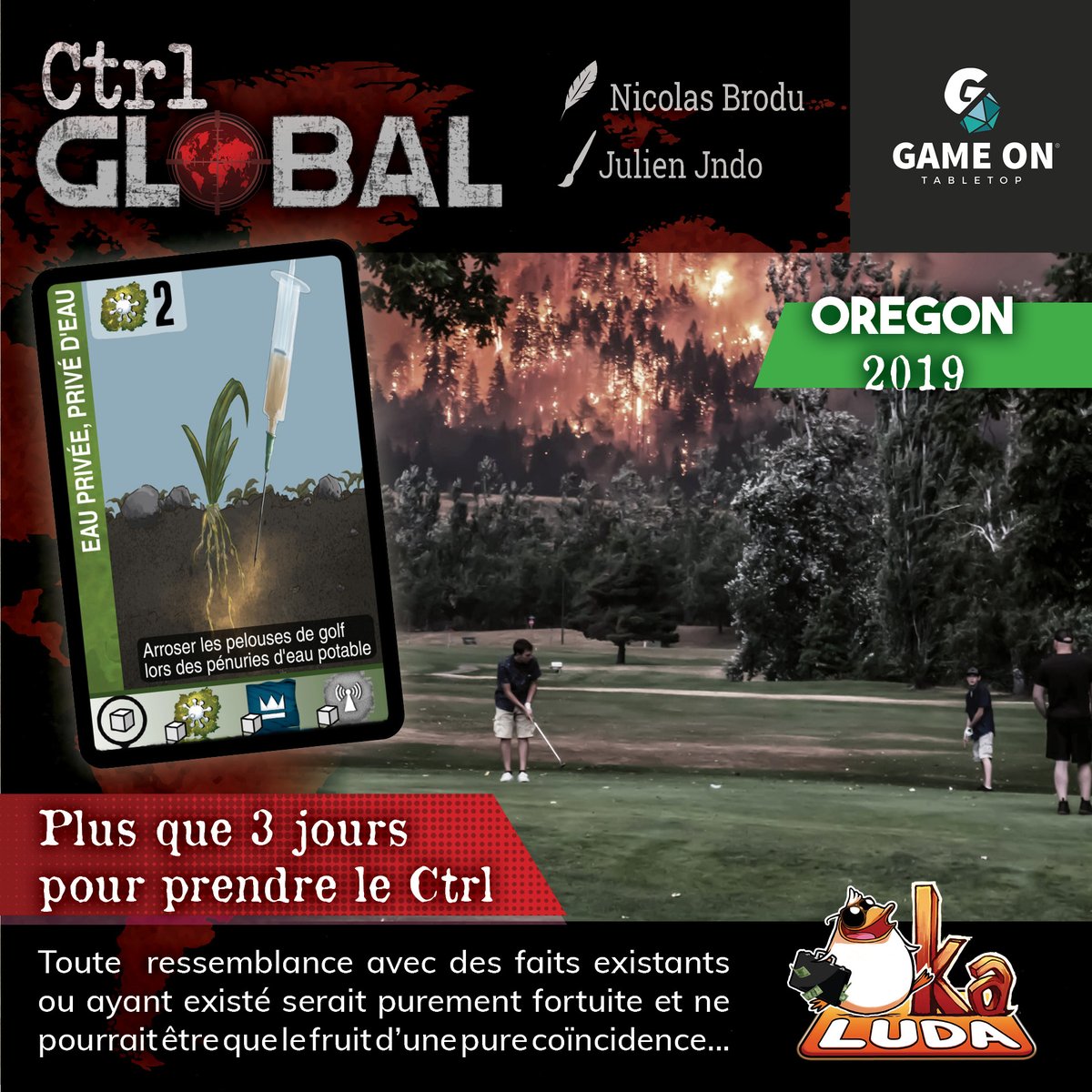 [🌍 Financement Ctrl Global 🌍]
Il reste 3 jours et nous avons vraiment besoin de votre soutien ! ☺️
 Le lien : gameontabletop.com/cf843/ctrl-glo…
Nous sommes à 70 %, c'est la dernière ligne droite.
Prenez le Ctrl ! 😎
#j2s #boardgames #ks #project