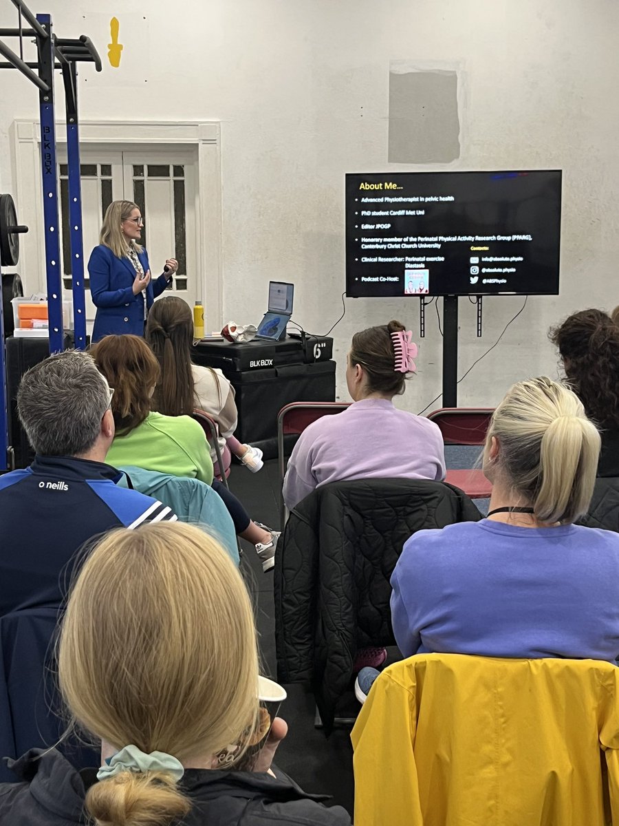 Delighted to be kicking off with @ABSPhysio this morning on the female athlete. It’s brilliant our athletes have world class clinicians/researchers like Grainne at the cutting edge of evidence based treatment and rehab on our doorstep in Ireland.