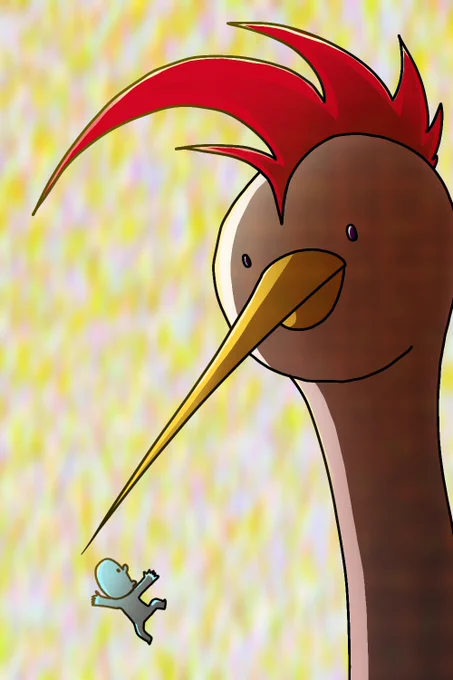 ビッグ、鳥。#絵 #イラスト #お絵描き #落書き 
