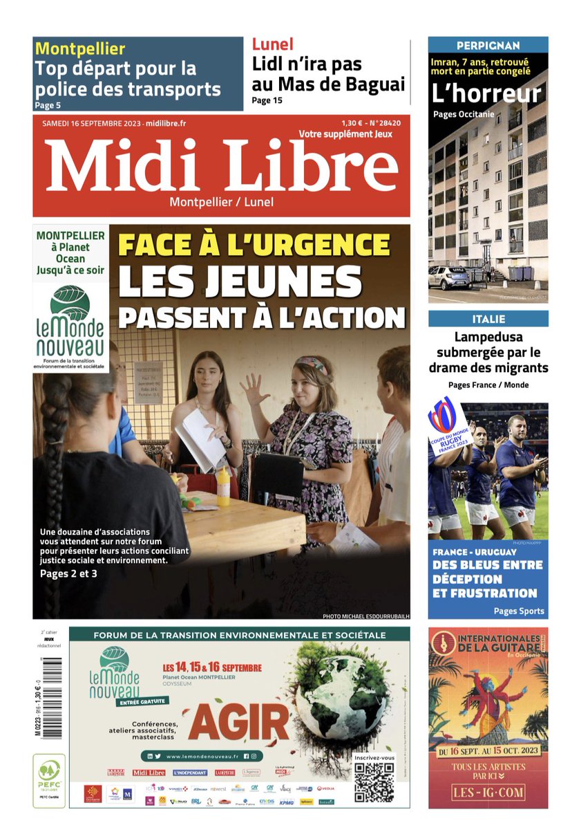 On y retourne !
Retrouvez-nous au Planet Ocean à #Montpellier pour le dernier jour de notre forum #lemondenouveau <a href="/mfmbaylet/">M-F Marchand-Baylet</a> <a href="/JBBaylet/">Jean-Benoît Baylet</a>