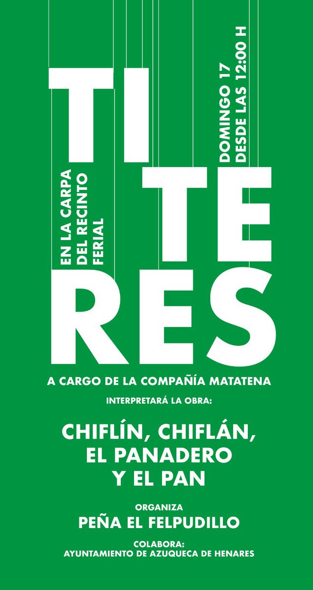 Felpudillo1992's tweet photo. Mañana a las 12:00 nuestros Títeres en la carpa del recinto ferial !! https://t.co/53XGldnIYe