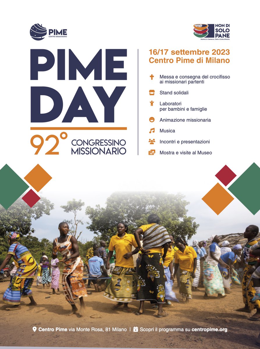 Appuntamento al Pime di Milano 16 e 17 settembre. centropime.org/eventi/pime-da…