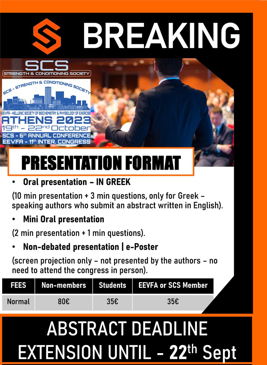 🚨BREAKING🚨

Abstract extension deadline extended until 22th September.

Find the instructions for authors here: 
scs.academy/scs-annual-mee…

Last opportunity to submit your work‼️