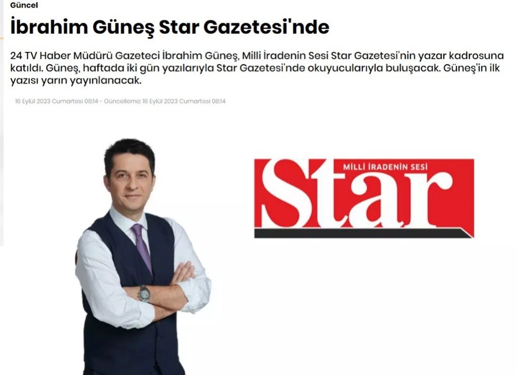 Desteklerinizi bekliyorum. Allah utandırmasın, çıktık bir yola inşallah hayırlara vesile oluruz, millet memleket mücadelesine bir nefes katabiliriz... 

star.com.tr/guncel/ibrahim…