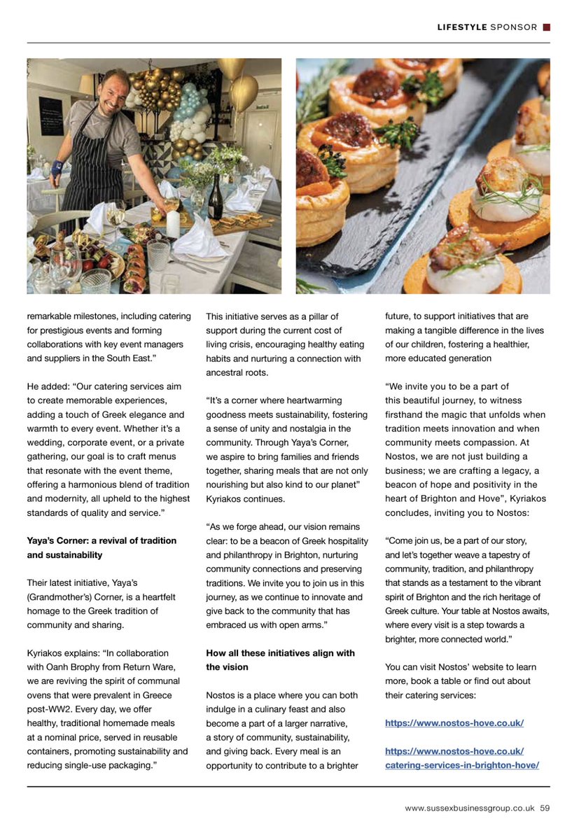 NostosHove's tweet photo. 🧿 We believe that businesses should be acting as a force for good in the community and only by supporting the community and its people meaningful progress can be achieved! 

🙏🏼 Thank you Sussex Business Times, Sam Thomas and Jackie Irving- Wilkinson (Ashwood) for the lovely feature!

#community #business #purposedriven #nostos