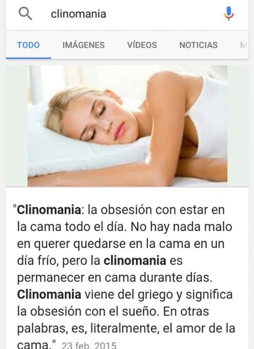tengo clinomania