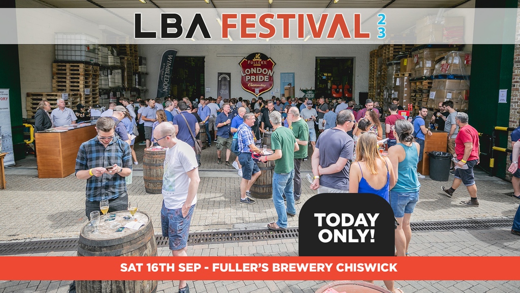 Today's the day! The LBA Festival 2023 kicks off today at 11:30am, featuring over 100 beers from 50 London breweries.

If you've been putting off buying your ticket, a limited number of tickets will be available on the door!

Visit LBAFestival.org for further details!
