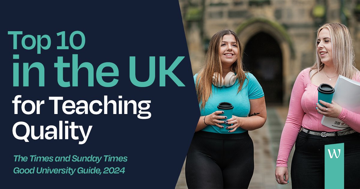 We have again been ranked in the top 10 universities in the UK for Teaching Quality according to The Times &amp; Sunday Times Good University, Guide 2024!

Our lecturers are here to support you throughout your learning as they deliver transformative education for your future career.