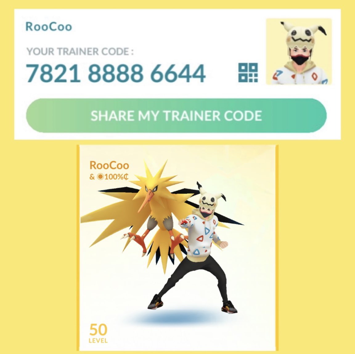 Looking for 20 friends that interact daily 🔎✨
 
🔴Raiding very rarely atm
🎁Usually only looking for Openers
🎁Mutual gift exchange possible (tell me via DM if you want to do that)
🥚Tell me if you egg via DM [UF/BF]
📩 7821 8888 6644

#pokemongo #pokemongofriends #ポケモンgo