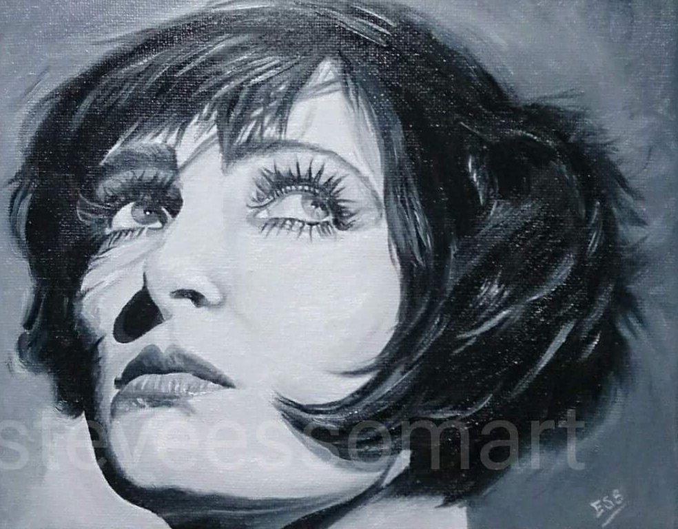 Great big icons deserve great big #paintings #Siouxsie oil on canvas 🎨 #SiouxsieSioux #siouxsieandthebanshees