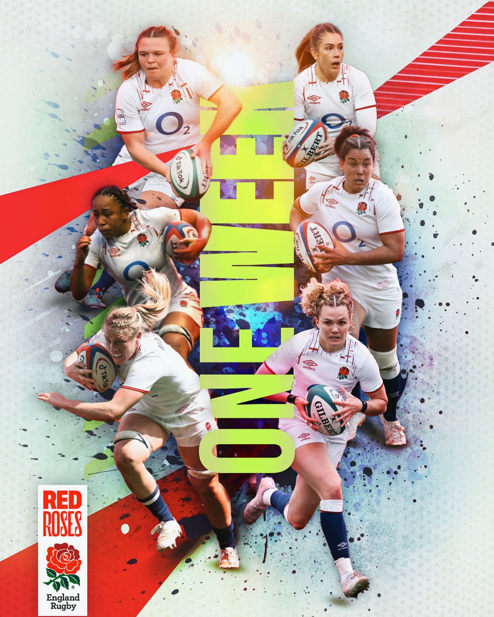 EnglandRugby's tweet photo. One week until the #RedRoses are back in action!

🆚 Canada
🗓 Saturday 23 September (2.30pm)
📍 Sandy Park, Exeter
💻 Watch live on England Rugby Facebook &amp; YouTube channels https://t.co/XCmnH5pkSY