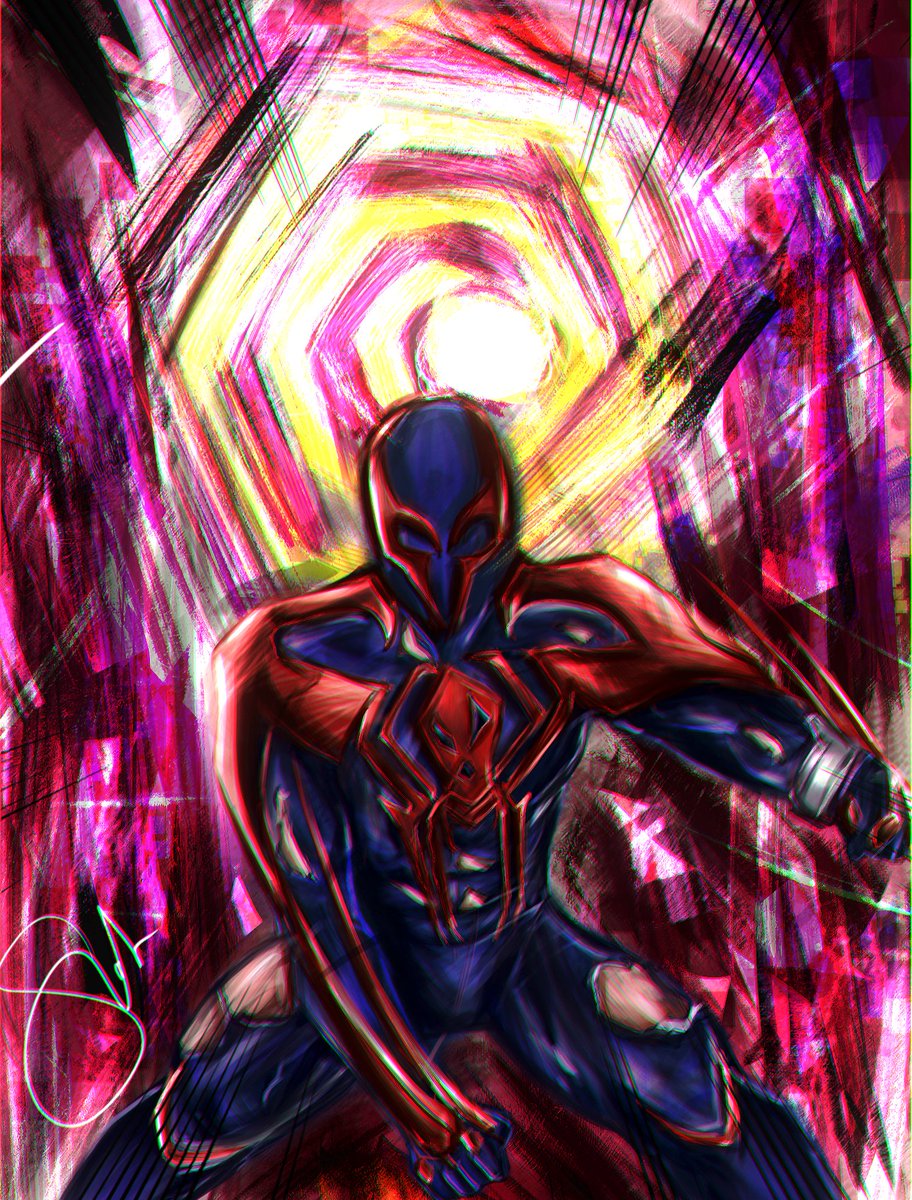 Miguel O hara from Spiderman Across The Spider Verse.                                               #drawing #artist #Spiderman2099 #SpiderManAcrossTheSpiderVerse #MiguelOHara #anatomy #colors #character #characterdesign #characterart #SpiderManNoWayHome #movies