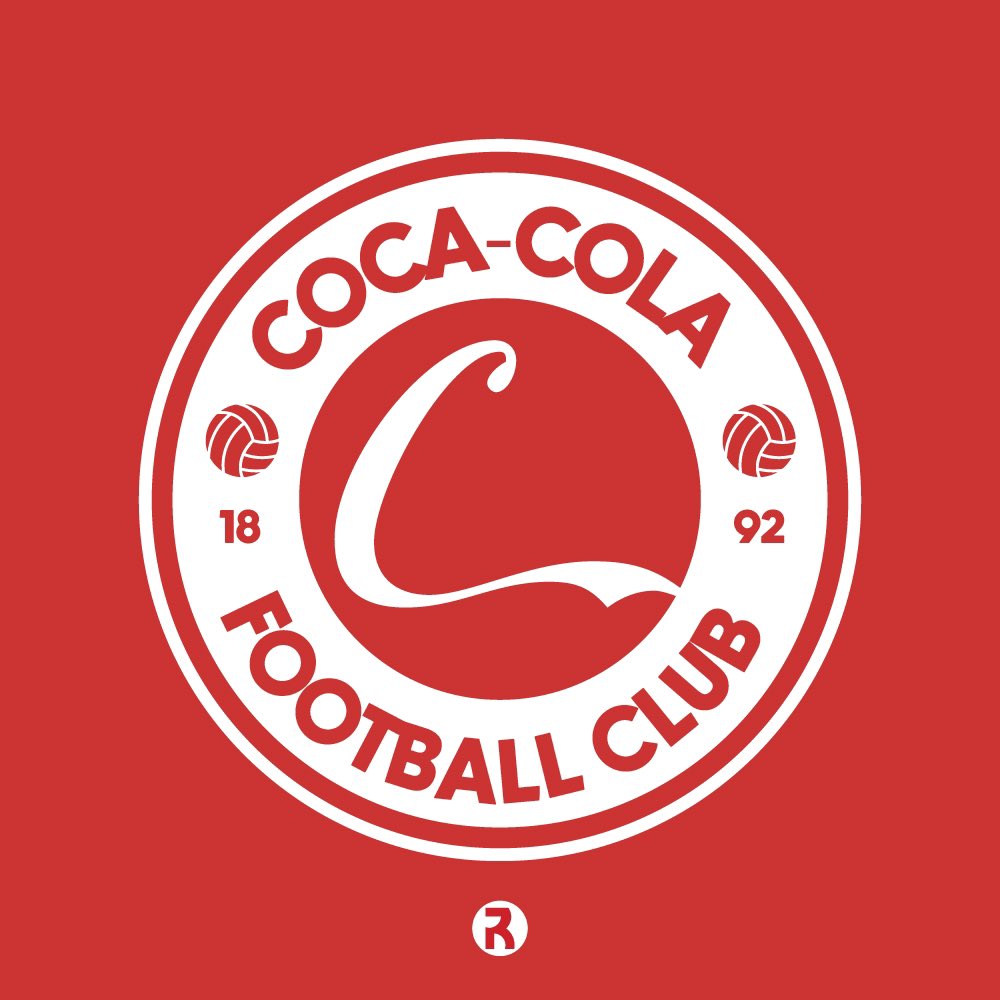 Raph_stre's tweet photo. E se i brand più famosi del globo avessero una propria squadra di calcio?

Ho immaginato così il logo della @CocaColaIT 

Fammi sapere nei commenti cosa ne pensi! A breve una lunga serie 🔜

#brand #logodesign #graphicdesign #branding #footballclub #calcio #logo  #cocacola https://t.co/cbCSAUkwnu