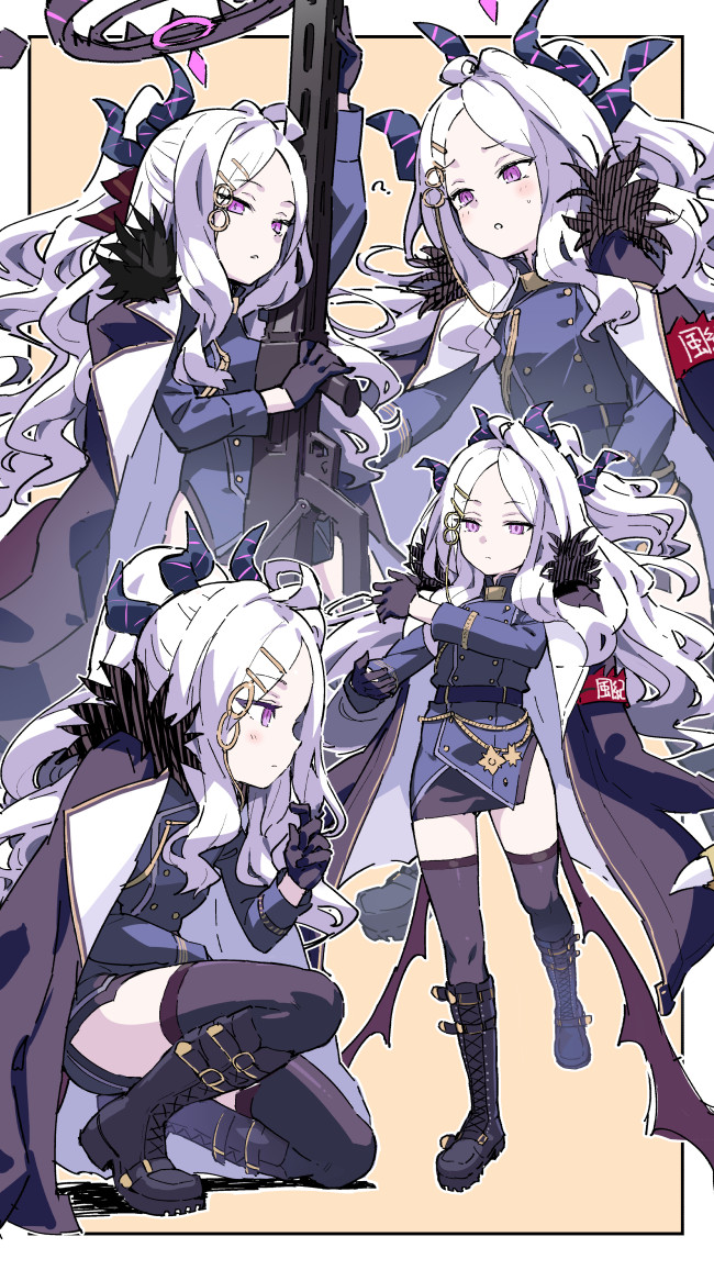 ブルアカ「最近ポーマニさんのお題ポーズで描いてたヒナ。#posemaniacs