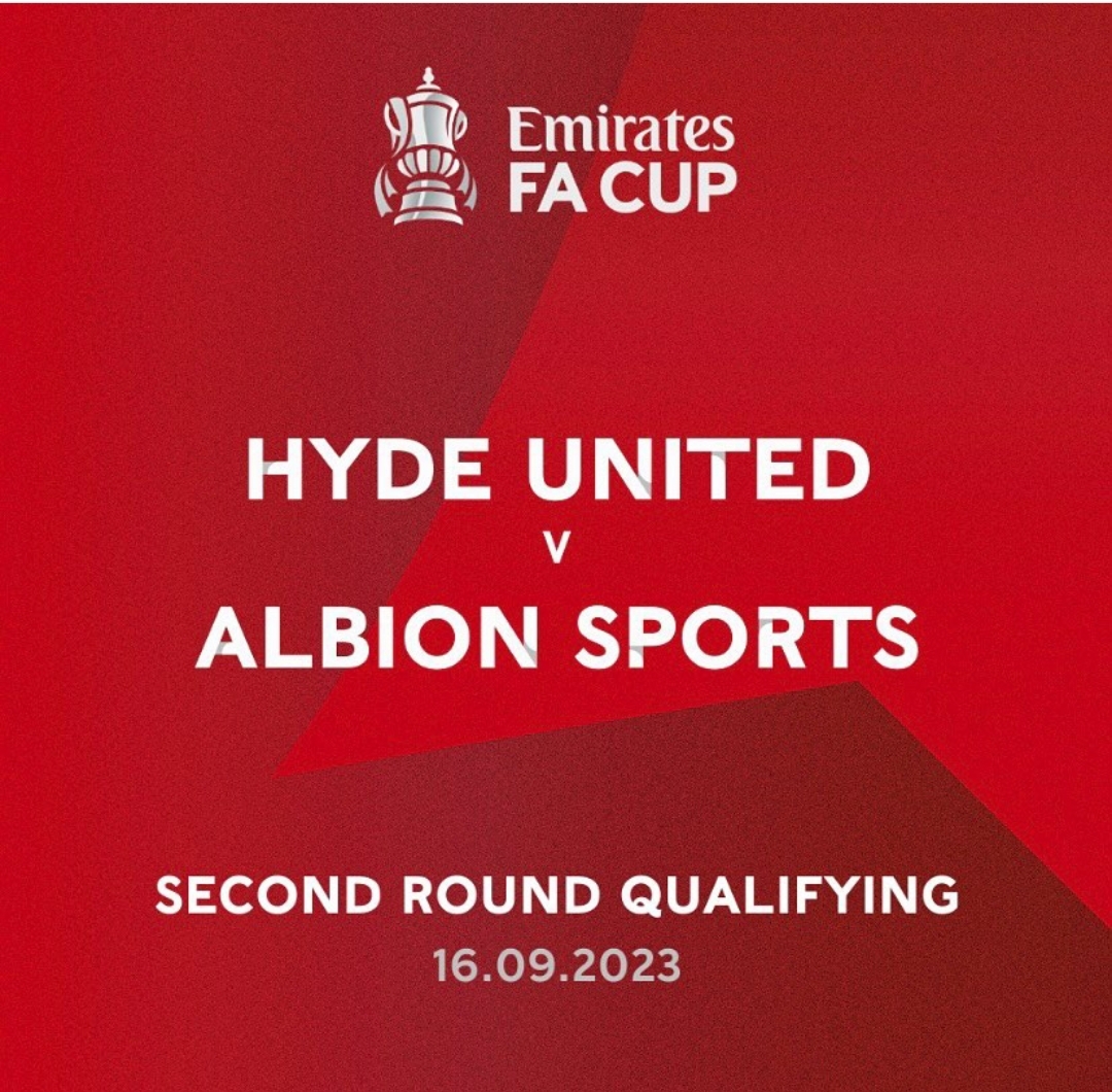 AlbionSportsAFC's tweet image. MATCHDAY‼️

🆚 @HydeUnited 
🏡 SK14 5PL
🏆 @EmiratesFACup 2nd Round Qualifying 
🎟️ Adults £14, Conc £9, 17-18 &amp;amp; Students £9, 12-16 £7, 5-11 £3, under 4s free

🦁