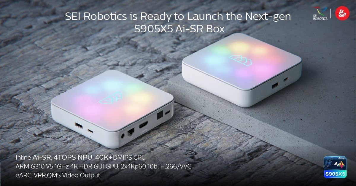 AndroidTV_Rumor's tweet image. First time hearing about the new Amlogic #S905X5, in this LinkedIn post from @SEIRobotics, announced at #IBC2023.

It&apos;s now using the ARM Mali-G310 GPU.
Comes with Dolby Atmos, eARC, VRR, and QMS support.

linkedin.com/posts/sei-robo…