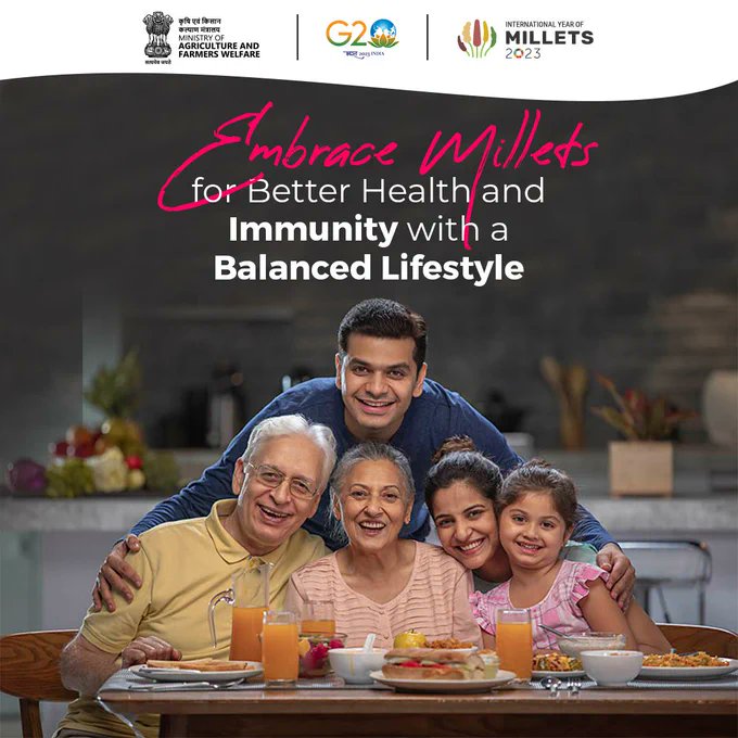 IndiainSwiss's tweet photo. #internationalyearofmillets
Embrace millets for better health and immunity with a balanced lifestyle!
@MEAIndia @AgriGoI @MoHFW_INDIA @icarindia @IYM2023 #IYM2023 #YearofMillets #MilletsFactCheck https://t.co/58qPsA23r6