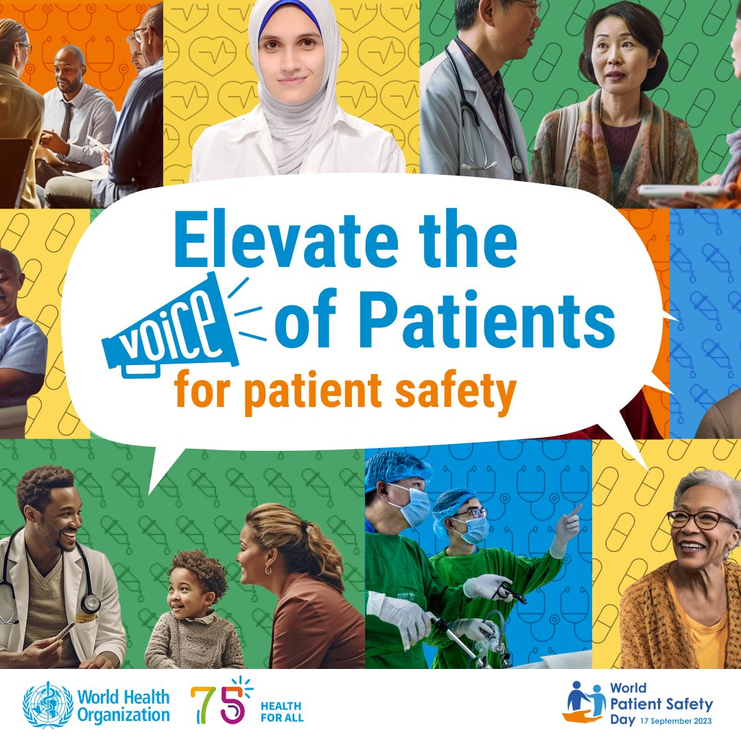 WHOWPRO's tweet image. Have you ever been a patient? Did you know that you play an important role in your own care – that safe health care is your fundamental right? Millions of people are harmed every year because of unsafe patient care.

It's World #PatientSafety Day!