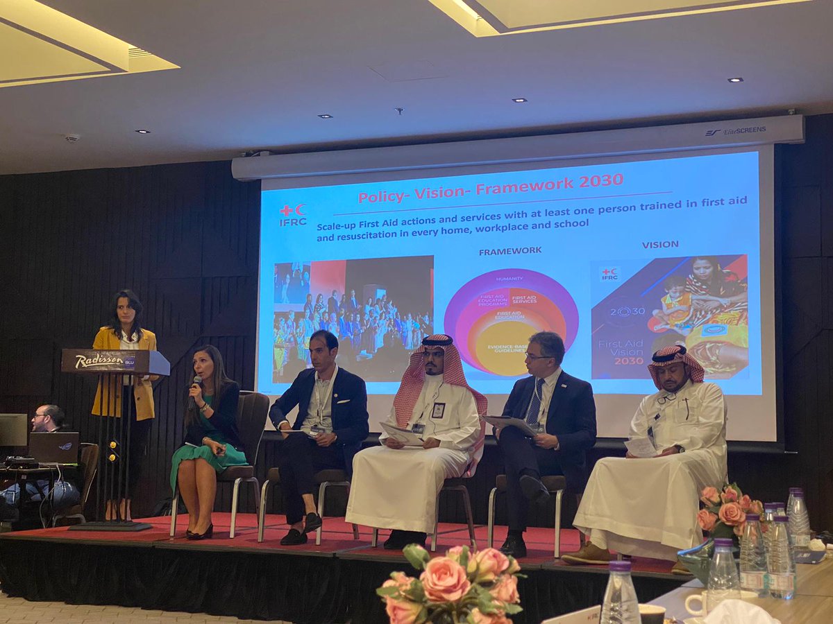 Today is the global First Aid and Prehospital services Workshop, Riyadh, #SaudiArabia
👉9 sessions to address First Aid education, evidence-based standards, first aid in remote areas, for people with specific needs, digital innovation…
✅On the road to @IFRC #FirstAid Vision2030