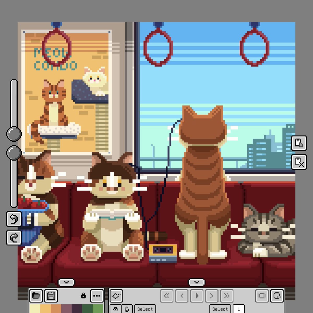 WIP next Meowlody 🎶🎶🎶
for drop on <a href="/mallow__art/">Now found at @mallowdotart</a> 
Collab with <a href="/PWITHTHEONE/">P1</a> 
Please Stay tuned 🙌😺🚃