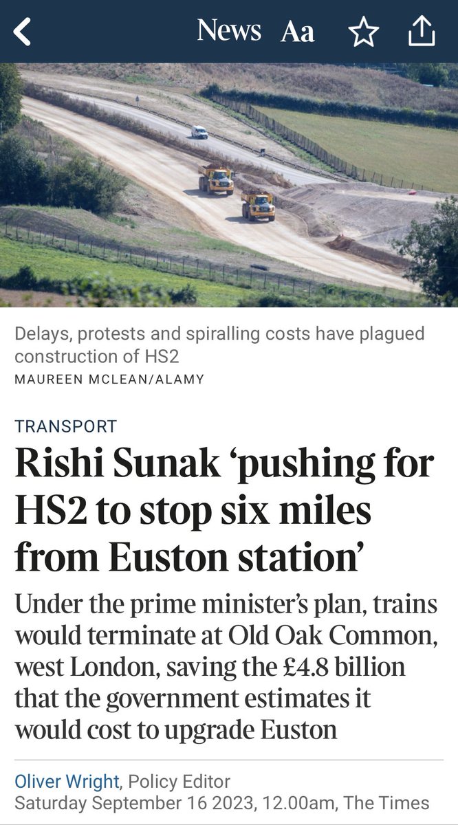 FFS. First, Cancelling Phase 2. Now, no Euston link either. This is no way to run a country.