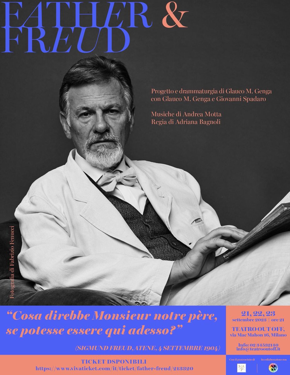 sap_amici's tweet photo. Il 21, 22, 23 settembre ‘FATHER &amp; FREUD' ALL'OUT OFF DI MILANO
https://t.co/A2AYouZkXu https://t.co/oJyhisJj8T