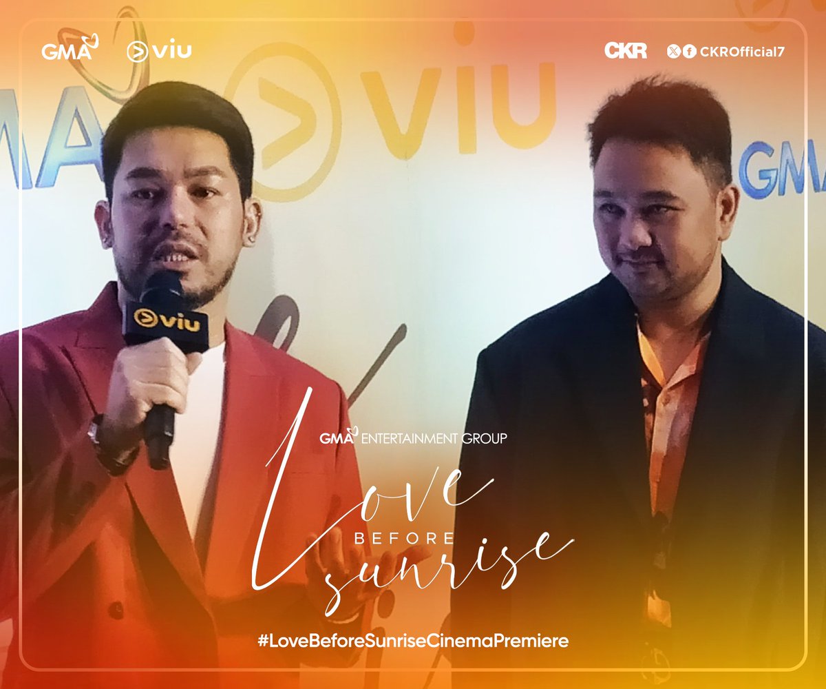 Also present at the prestigious event are #LoveBeforeSunrise's esteemed directors, Mark Sicat dela Cruz (@marksdelacruz) and Carlo Cannu (@carlocannu)!

#LoveBeforeSunriseCinemaPremiere