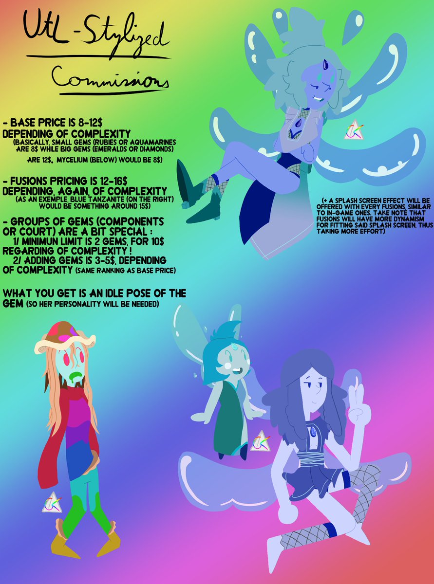 GalacDraws's tweet photo. Well, guess it's time to have a proper, artist-like pinned tweet ! And what better than a commission sheet, heh ?
It's separated in two categories, regular art and my recent brainrot : Unleash the Light stylized artworks
Feel free to DM if interested ! https://t.co/fS79fGEcnE