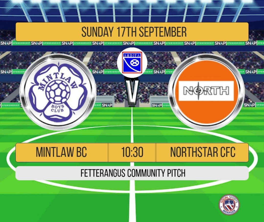 Mintlaw2's tweet photo. Under 14s back in league action this Sunday 10:30. vs Northstar City @ Fetterangus Community Pitch.  Good Luck Boys. https://t.co/VqpqoH9GcX