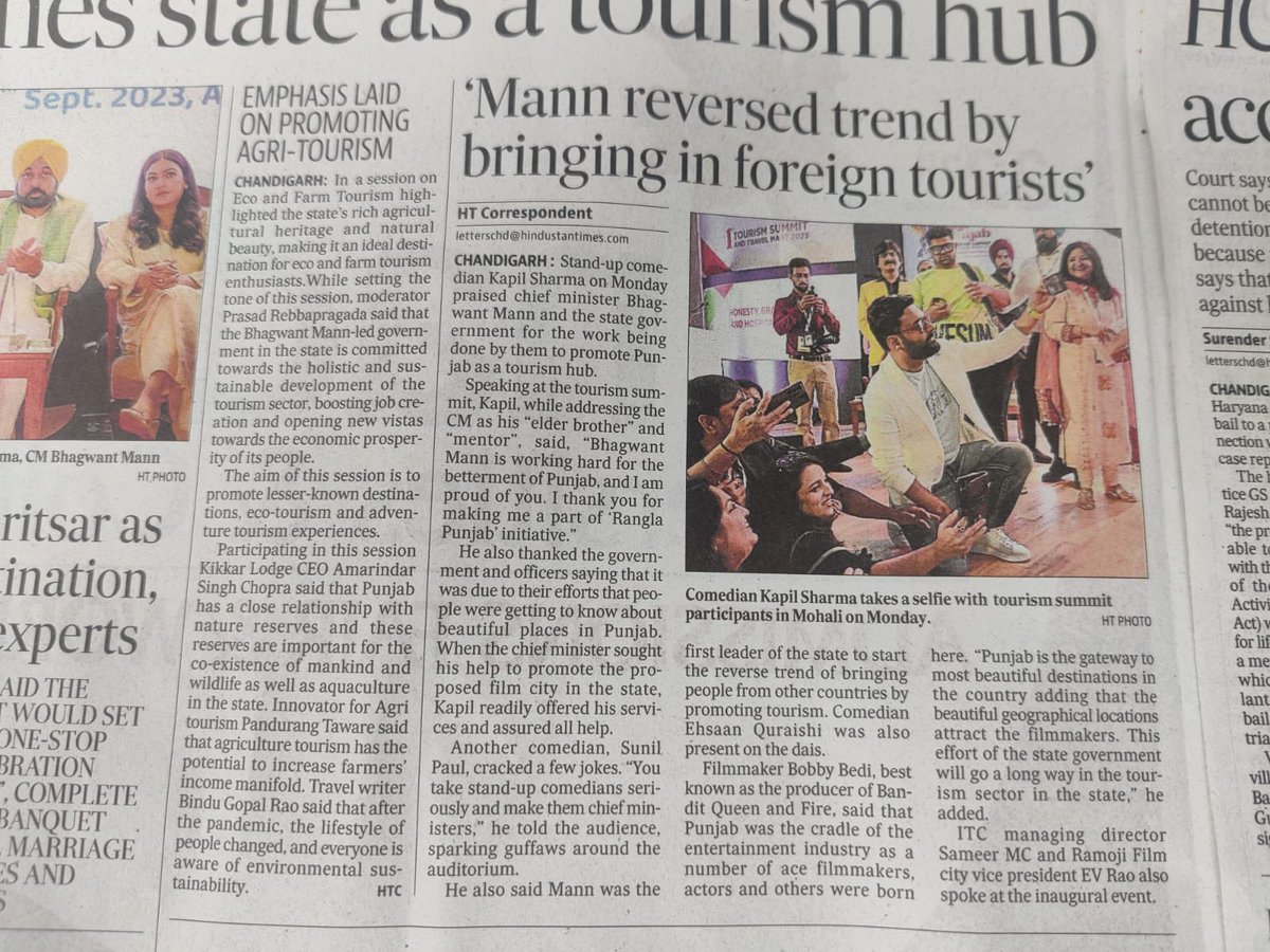 rakheeguptaias's tweet photo. A feeling of satisfaction while making efforts to make our Punjab a Colourful #RanglaPunjab! 

#PunjabTourism https://t.co/fItQlUJgCk