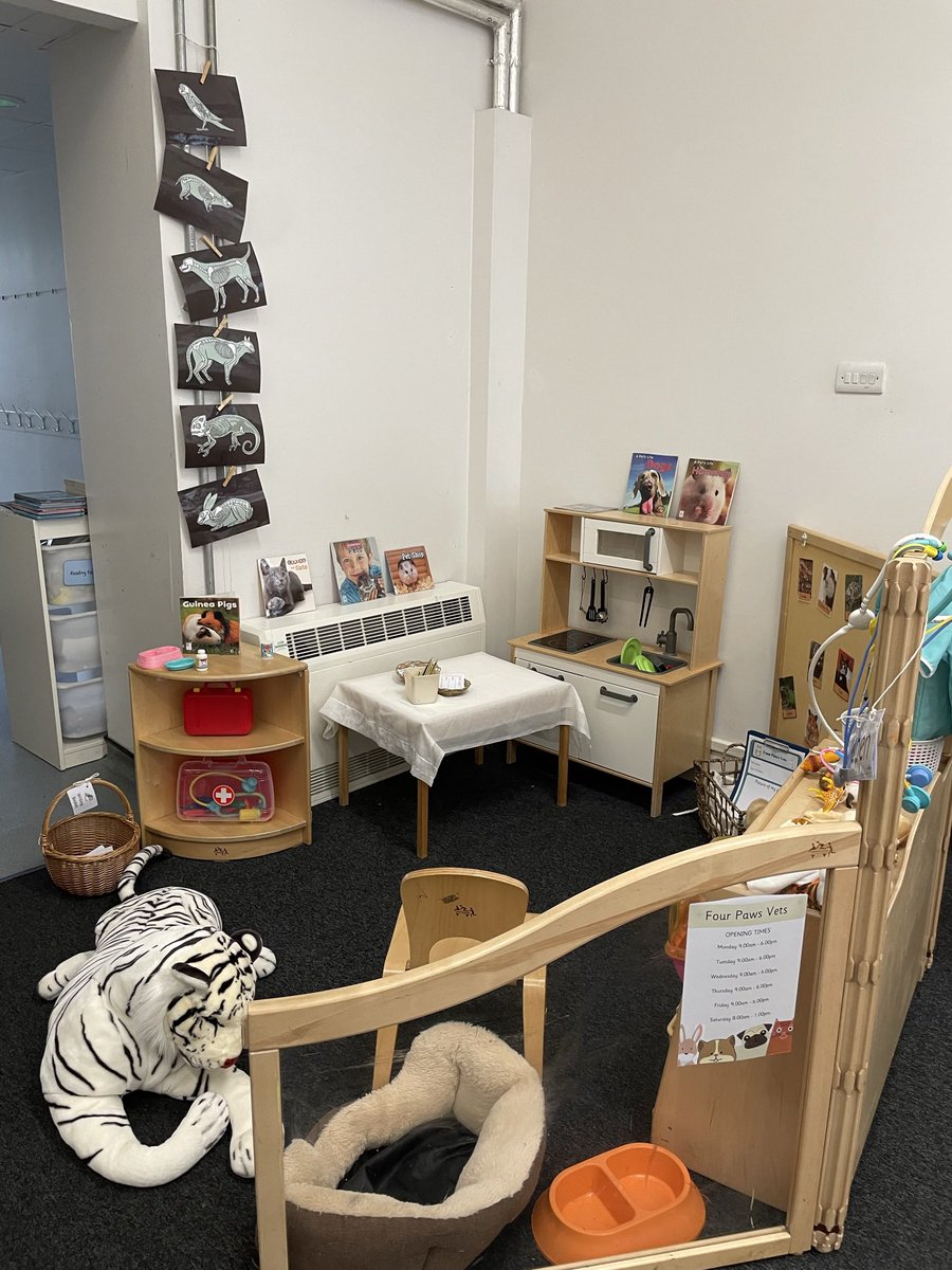 The children have absolutely loved exploring our new vets surgery this week 🐶 So much talk happening! #oracy #eyfs #primary #vocabulary #earlyyears #earlyreading #primaryteacher