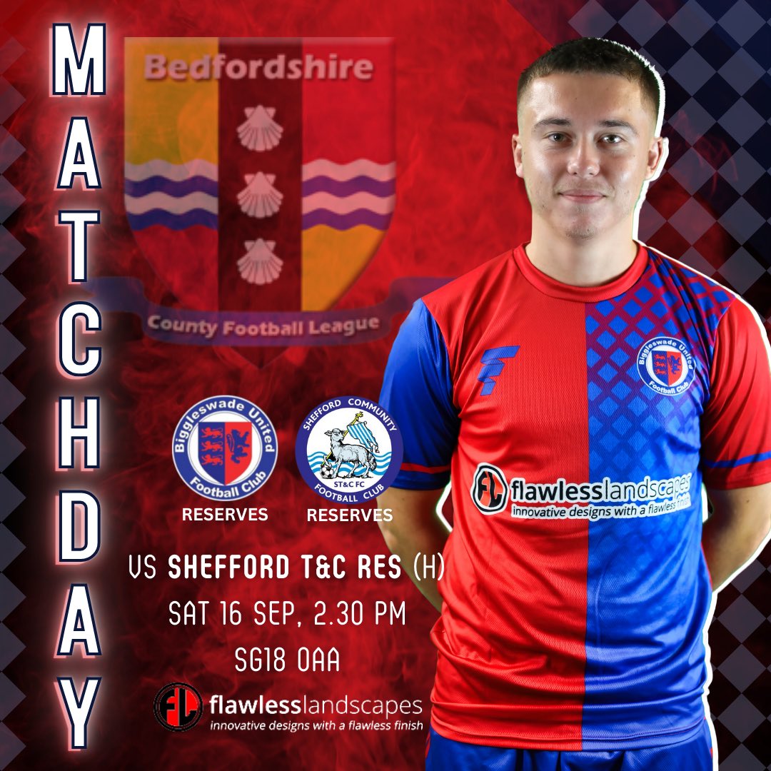 🔴🔵 MATCHDAY 🔵🔴

Today we look to extend our unbeaten start to the season, hosting <a href="/sheffordcampton/">sheffordtowncampton</a> Reserves at the Verdant Stadium. Kick-off is 14:30, come down and support the lads!

<a href="/Biggleswadeutd/">Biggleswade United</a> #BUFC #OneClub