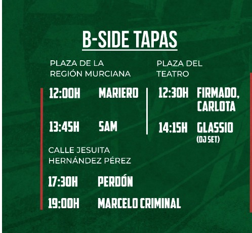 MTebarA's tweet photo. Tras la cancelación de anoche seguro que su música pop sonará con el doble de energía
≥12:00 de Tapas con #Marinero + #FirmadoCarlota + #Sam + #Perdón + #MarceloCriminal
#BSide XVIII ed. #Glassio + #CarlosVudú y el Clan Jukebox + #Hinds + #LoriMeyers + #ArdeBogotá + #LaPlazuela https://t.co/DNcLJ6OPVo