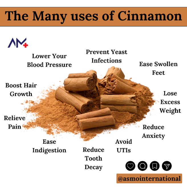 The Many Uses of Cinnamon
.
bit.ly/3nHERKo
.
#weightgaindiet #weightgain #weightgainjourney #weightgaintips #weightloss #weightgainfood #dietfood #dietplan #weightgainchallenge #healthcare #asmointernational #asmohealth #asmomedicines #asmocare #asmoresearch #asmo