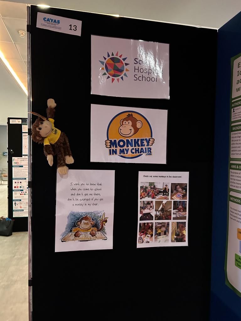 Childhood Cancer Ireland (@childhoodcanire) on Twitter photo We have a monkey in the chair today with <a href="/OLHScrumlin/">Solas Hospital School</a> Solas Hospital School. #CAYAS2023 We have a monkey in the chair today with <a href="/OLHScrumlin/">Solas Hospital School</a> Solas Hospital School. #CAYAS2023