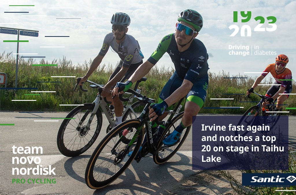 #TourofTaihuLake 🇨🇳

"I’m happy to be a little further up towards the front today. The sensations in the legs are good and I’m looking forward to giving it a real crack on the final day tomorrow." - <a href="/DeclanIrvine/">Declan Irvine</a> 

Report: buff.ly/3Lpa3fA
#DrivingChange #Diabetes