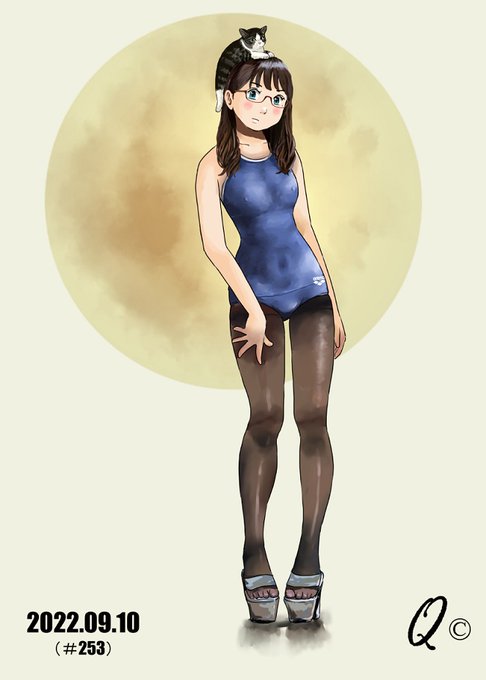 一年前の今頃は「スク水黒ストッキング」をせっせと描いてたみたい 