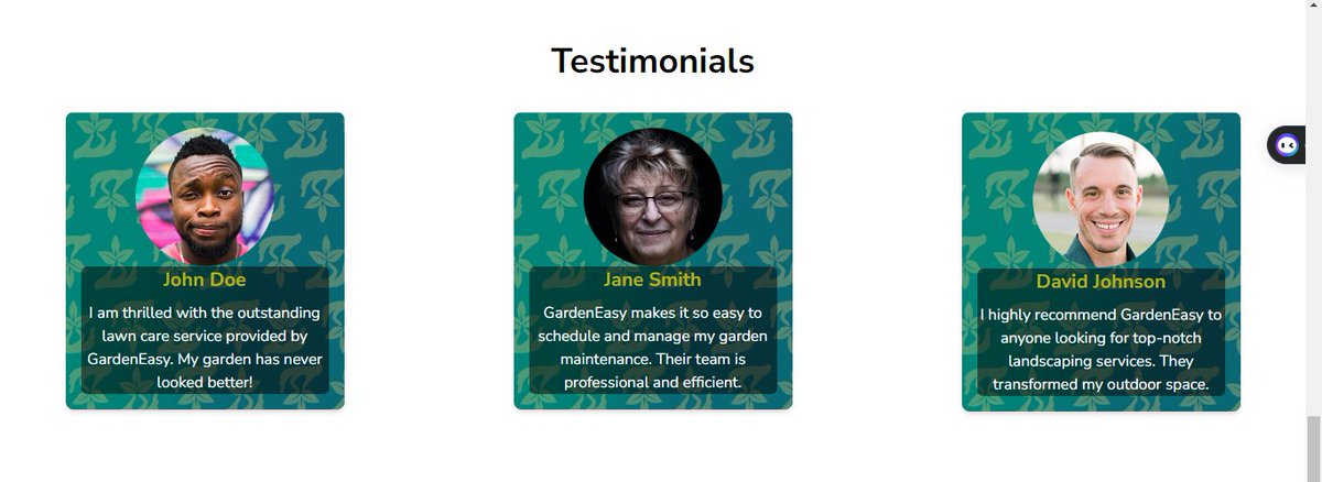WebDevAugust's tweet image. "Exciting progress on day five of our Gardeneasy Angular web app build! We've completed the footer and testimonial sections, and we're thrilled with the results.  Stay tuned for more updates on our journey towards creating the ultimate gardening tool. #Gardeneasy #Angular #WebApp