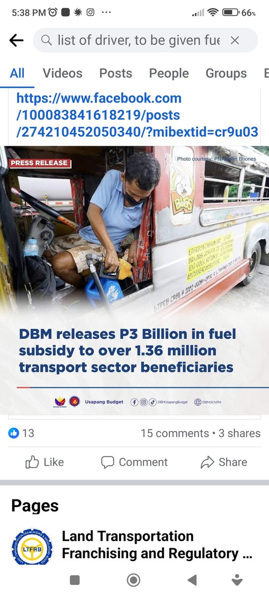 LTFRB, please publish thru your facebook account names of driver beneficiaries, as they they are the ones suffering from this unli price increase not the operators. Operators never pay for the fuel consumed, it's the driver . Thanks