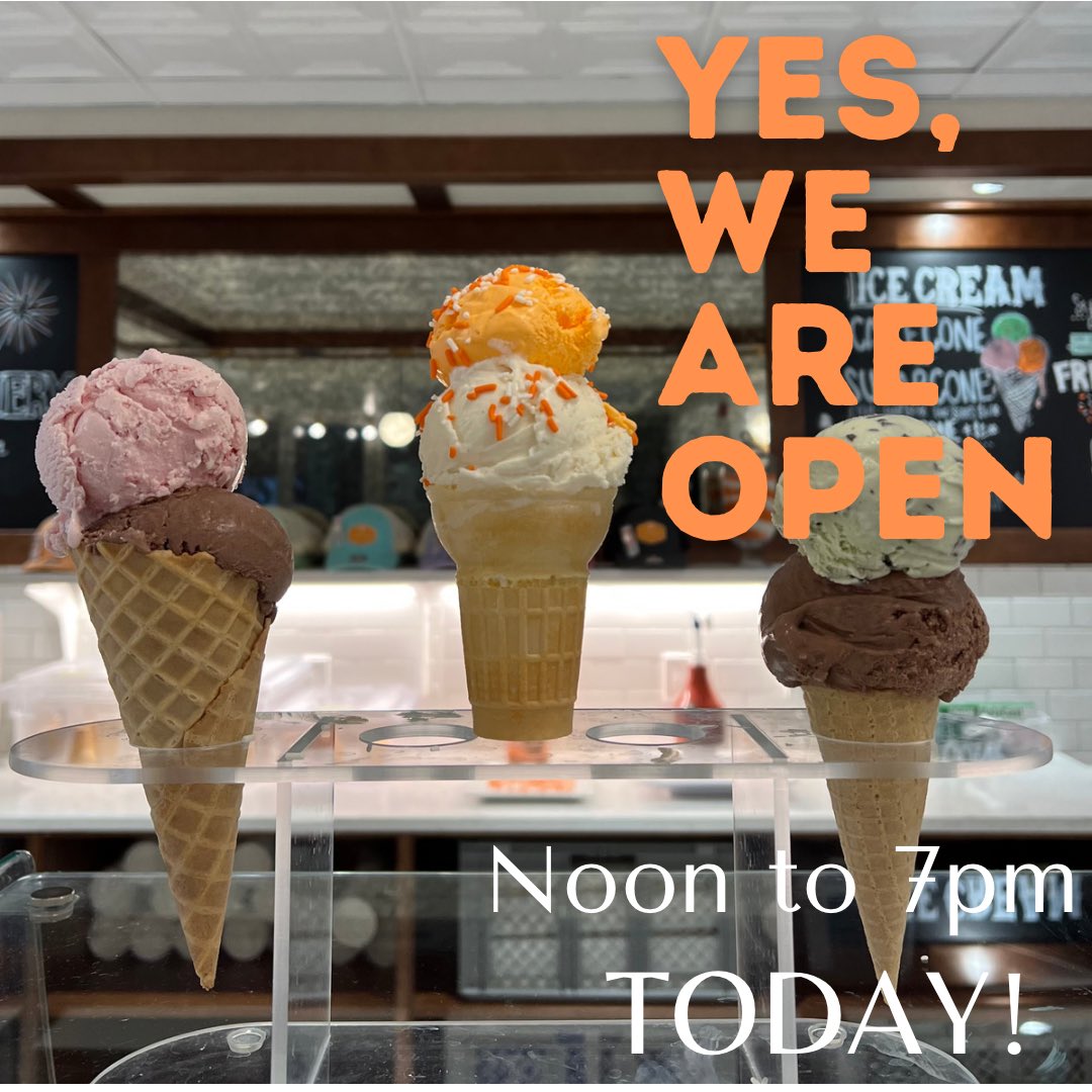 Come see us today!! The perfect sweet treat!! GO VOLS! 
🍊🧡🍦