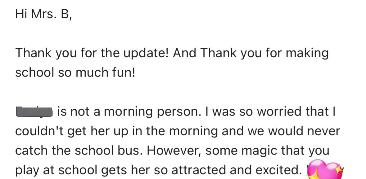 A few kind words from a parent can really brighten your whole weekend! 🤩 #BelongGrowSucceed #MakingMagic 🪄