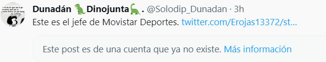 RafaRNMJ's tweet photo. Enric Rojas, el jefe "negreiro" de Castaño, director de Deportes de #bajamovistar @MovistarPlus ha decidido borrar la cuenta.... ¿qué tuit habías puesto @Solodip_Dunadan? ¿no sería alguno de estos? https://t.co/ArqA3HCYHa
