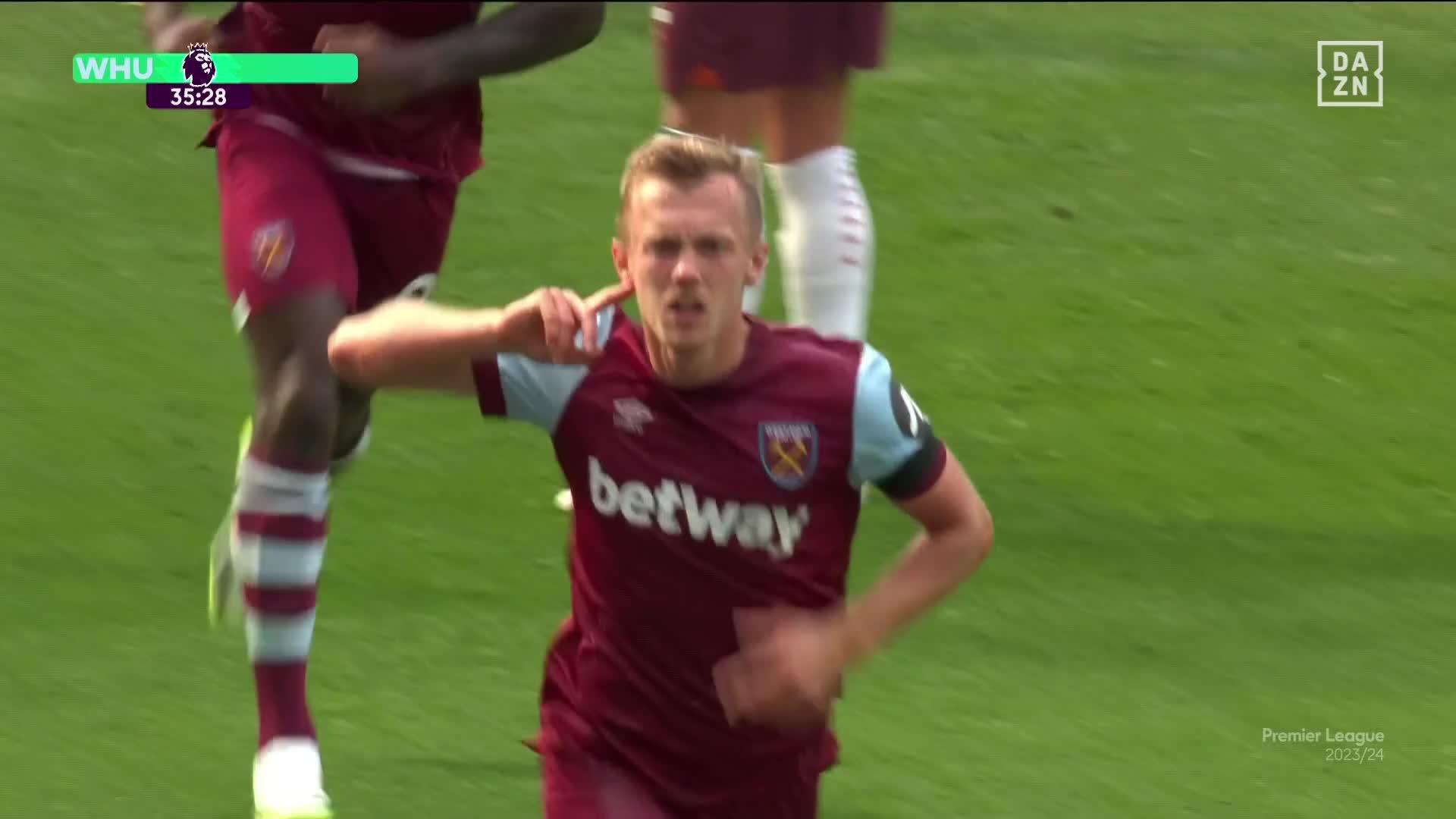 Ward-Prowse’s header gives West Ham lead over City