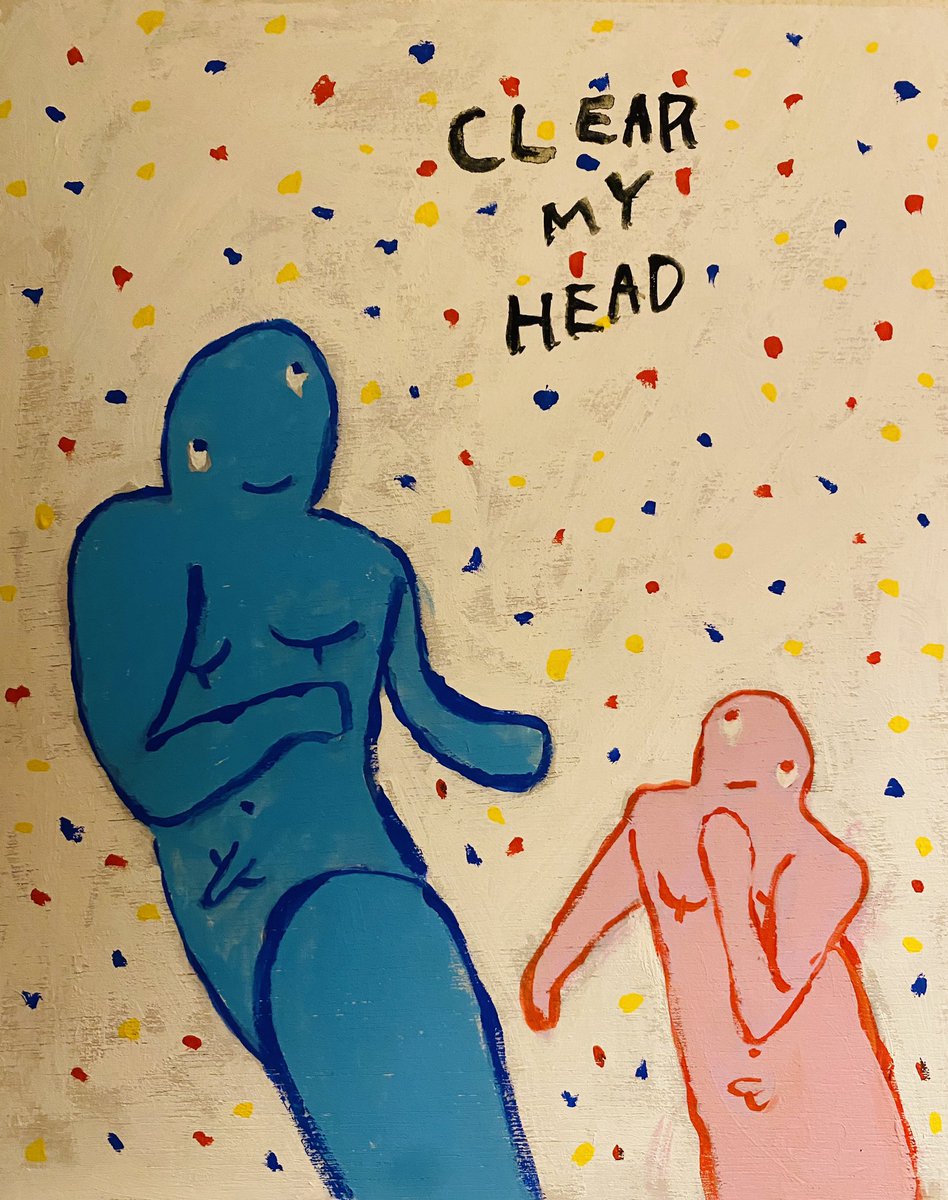HumanHello46956's tweet photo. Clear My Head
#term #acrylicpainting #illusrtationart #mychracter #絵　#イラスト #変なやつら　#アクリル画 https://t.co/i53zV5Y515