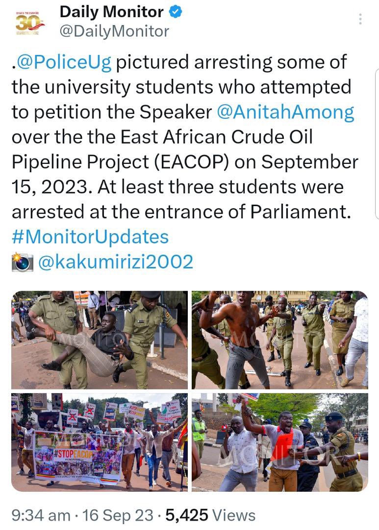 NakabuyeHildaF's tweet photo. Join us and stand in solidarity to demand the immediate release of fellow activists who were arrested during the #globalclimatestrike in Kampala yesterday. 

Raise your voice, share a post or video on social media in support and demand for their release. 

Thanks. https://t.co/yOPXgciXGF