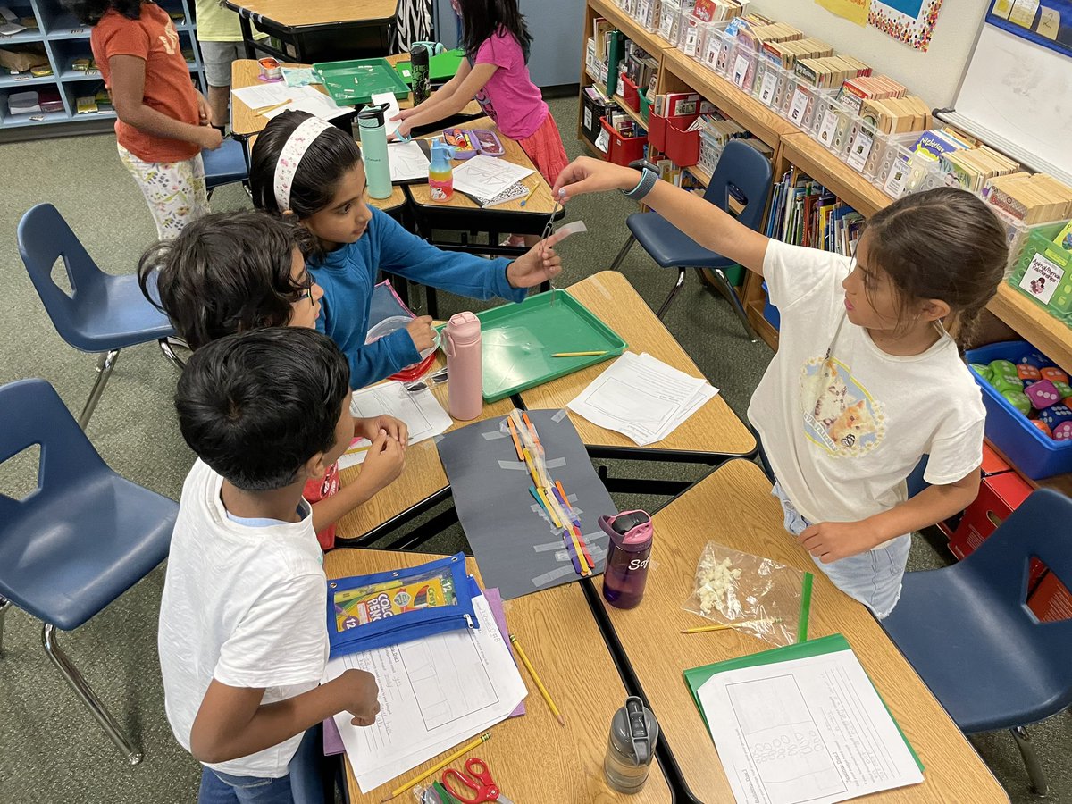 Nicki_Fig's tweet photo. Third grade is enjoying the engineering process with building bridges in STEAM today @McSpeddenES #McSp_STEAM https://t.co/TWvaiCehop