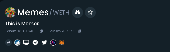 thisismemeERC's tweet photo. DEXTOOLS ALREADY UPDATED π₯
https://t.co/Oex2rAIItu
#ThisIsMeme #Meme #Fine #Pepe #Ethereum #ETH https://t.co/TsiVI8EJct
