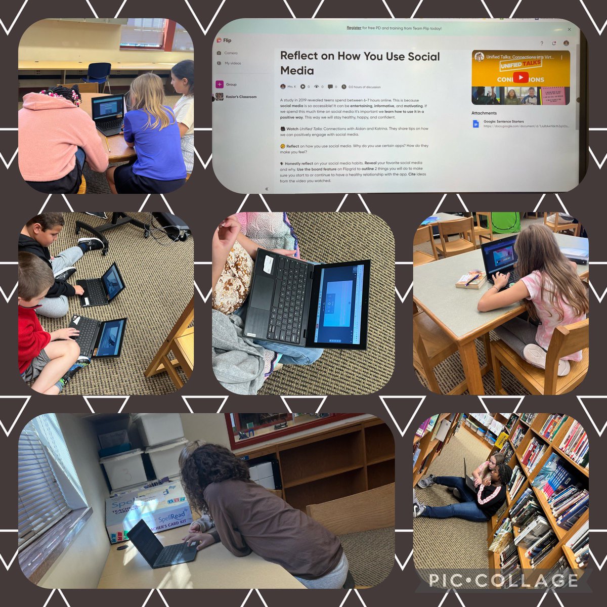 MediaCenter_HMS's tweet photo. Loving using @MicrosoftFlip to reflect on what we learned using @CommonSenseEd #DigitalCitizenship #StudentVoice @HighlandsSD https://t.co/XHDJLO4hKt
